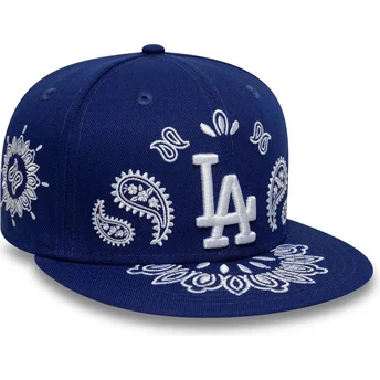 New Era Flat Brim 59FIFTY Paisley Los Angeles Dodgers MLB Blue Fitted Cap
