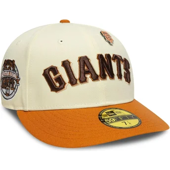 Beige und orange gebogene Kappe 59FIFTY All Star Game Pin San Francisco Giants MLB von New Era
