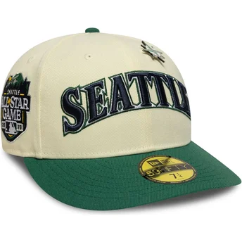 59FIFTY Beige und Grün Gebogene Kappe mit Seattle Mariners MLB All Star Game Pin von New Era