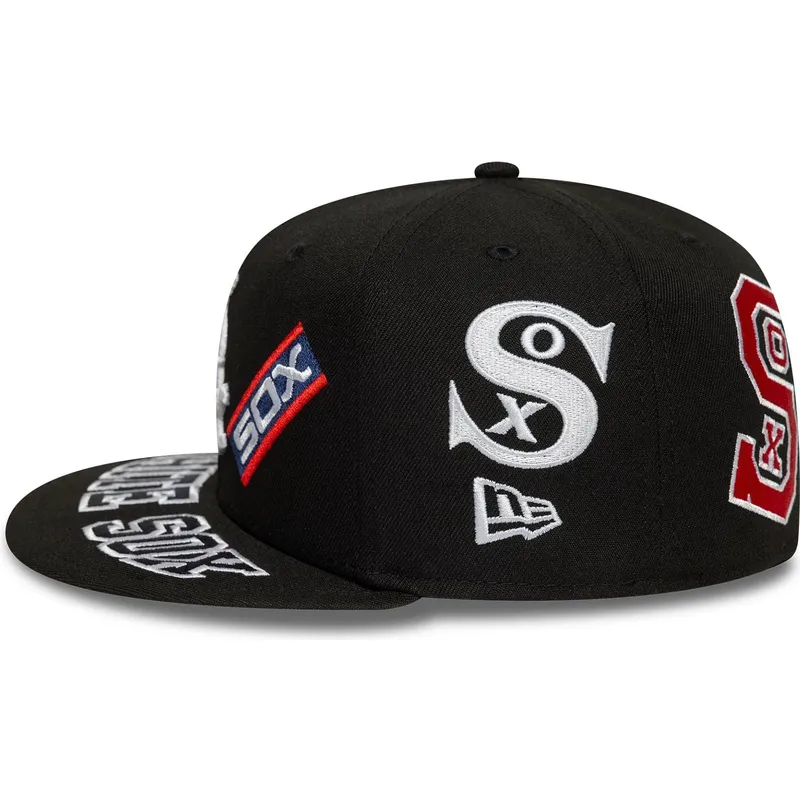 schwarze-enganliegende-59fifty-all-over-flat-cap-der-chicago-white-sox-mlb-von-new-era