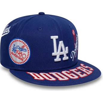 New Era Flat Brim 59FIFTY All Over Los Angeles Dodgers MLB Blue Fitted Cap
