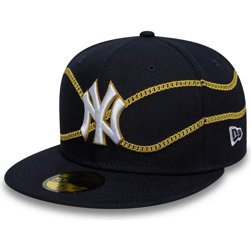 marinbla-platt-keps-justerad-59fifty-chain-wrap-fran-new-york-yankees-mlb-av-new-era
