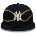 gorra-plana-azul-marino-ajustada-59fifty-chain-wrap-de-new-york-yankees-mlb-de-new-era
