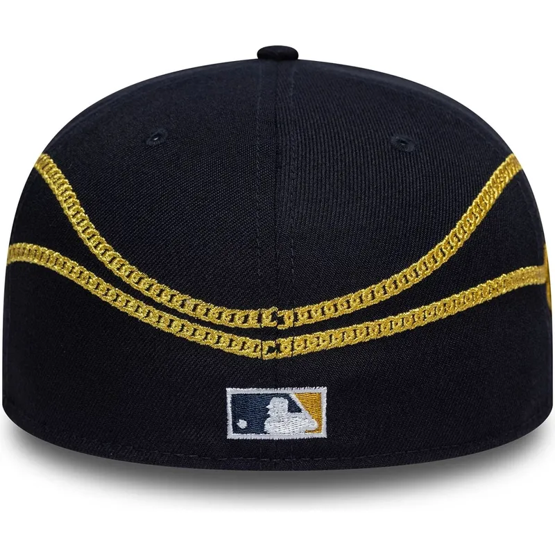 marineblaue-angepasste-59fifty-chain-wrap-flat-cap-der-new-york-yankees-mlb-von-new-era