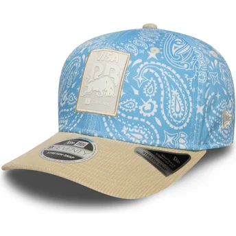 Blaue und beige gebogene Kappe Snapback 9SEVENTY Stretch Snap Lifestyle von Racing Bulls F1 Team Formula 1 von New Era