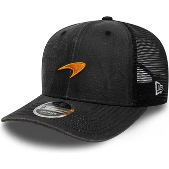 Gorra trucker negra snapback 9FIFTY Washed de McLaren Racing Formula 1 de New Era