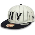 gorra-plana-beige-y-azul-marino-ajustable-9fifty-retro-crown-heritage-de-new-york-yankees-mlb-de-new-era