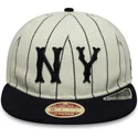 gorra-plana-beige-y-azul-marino-ajustable-9fifty-retro-crown-heritage-de-new-york-yankees-mlb-de-new-era
