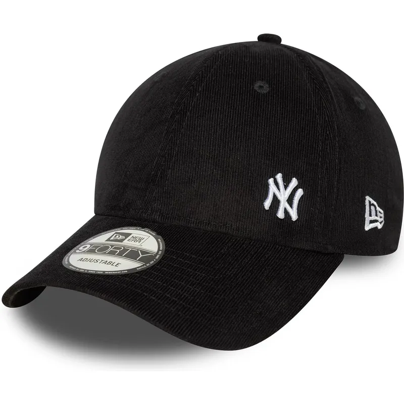 schwarze-verstellbare-curved-cap-9forty-flawless-cord-der-new-york-yankees-mlb-von-new-era