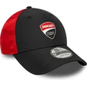 schwarze-und-rote-verstellbare-curved-cap-9forty-logo-von-ducati-motor-motogp-von-new-era