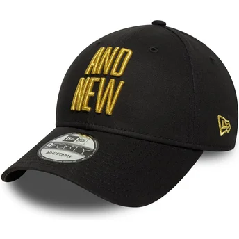 New Era Curved Brim 9FORTY Metallic Champ UFC Ultimate Fighting Championship And New Black Adjustable Cap