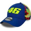 9forty-fanwear-snapback-kappe-mit-gebogenem-schirm-in-blau-von-valentino-rossi-vr46-motogp-von-new-era