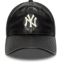 schwarze-verstellbare-9twenty-leder-cap-new-york-yankees-mlb-von-new-era