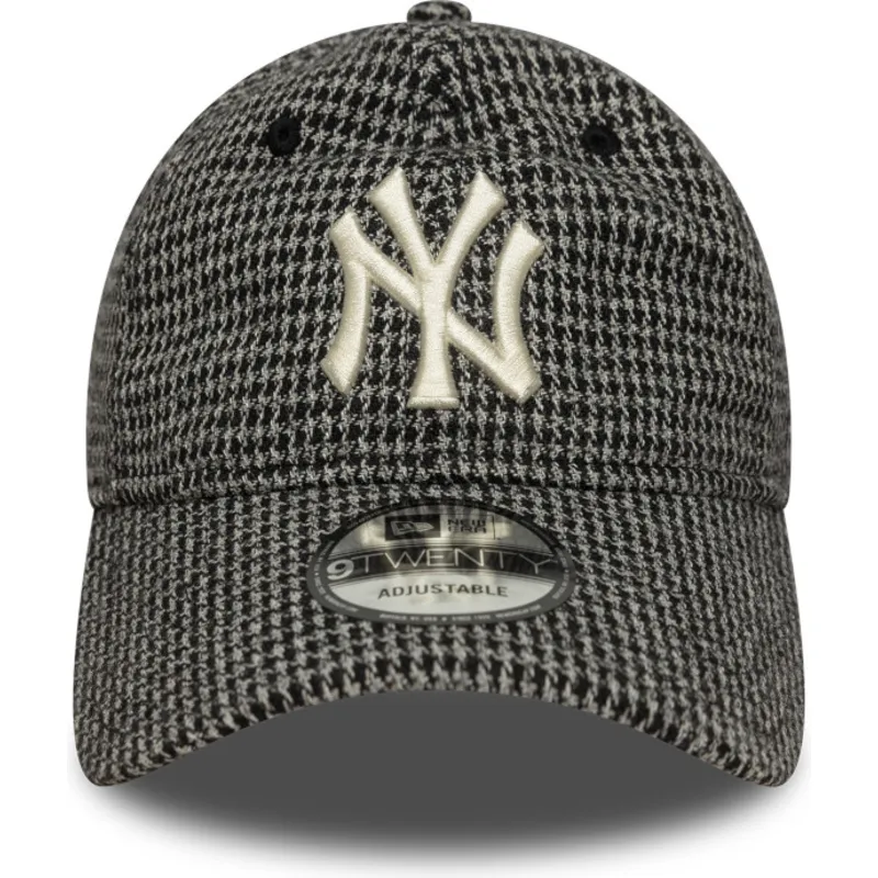 sapkak-ivelt-fekete-allithato-9twenty-houndstooth-new-york-yankees-mlb-new-era