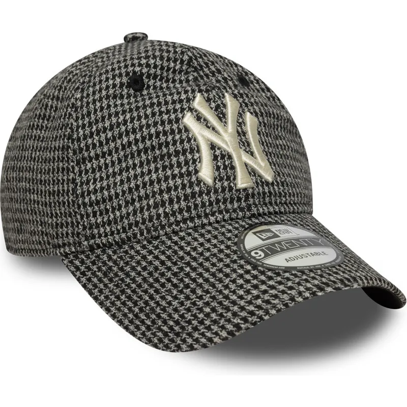 sapkak-ivelt-fekete-allithato-9twenty-houndstooth-new-york-yankees-mlb-new-era