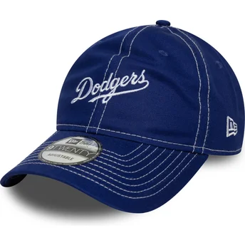Gorra curva azul ajustable 9TWENTY Contrast Stitch de Los Angeles Dodgers MLB de New Era