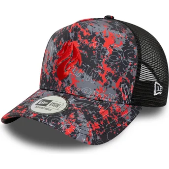 New Era AC Milan Serie A Mehrfarbige A Frame All Over Print Trucker Kappe
