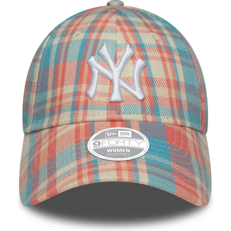 sapkak-ivelt-rozsaszin-allithato-9forty-check-new-york-yankees-mlb-new-era
