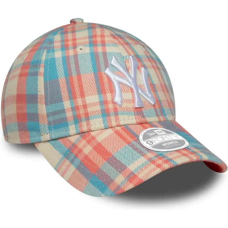 sapkak-ivelt-rozsaszin-allithato-9forty-check-new-york-yankees-mlb-new-era