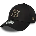 new-era-curved-brim-women-9forty-leopard-infill-new-york-yankees-mlb-black-adjustable-cap