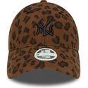damen-verstellbare-curved-cap-leopard-9forty-leopard-cord-new-york-yankees-mlb-von-new-era