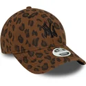 new-era-new-york-yankees-mlb-9forty-leopard-cord-justerbar-leopardmonstrad-bojd-keps-for-dam
