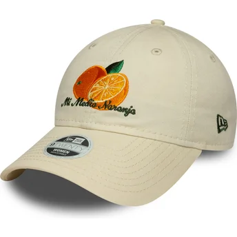 Beige verstellbare Damenkappe 9TWENTY Phrase Mi Media Naranja von New Era