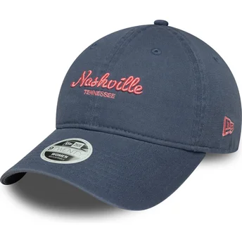 Verstellbare blaue Damen-City-Kappe 9TWENTY Nashville von New Era