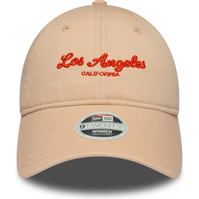 rosa-verstellbare-curved-cap-fur-damen-9twenty-city-los-angeles-von-new-era