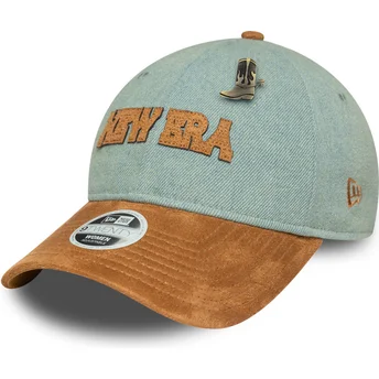 9TWENTY Western Pin verstellbare Damenkappe in Blau und Braun von New Era