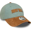 justerbar-bla-och-brun-kurvad-keps-for-kvinnor-9twenty-western-pin-fran-new-era