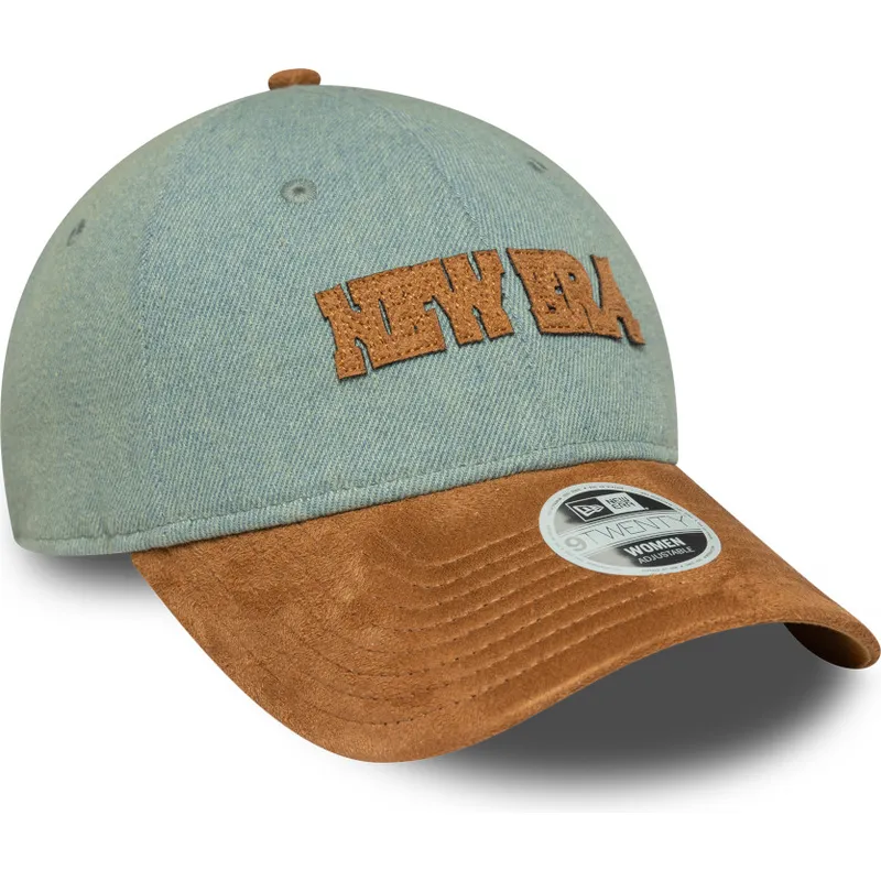 bojd-bla-och-brun-justerbar-keps-for-dam-9twenty-western-pin-fran-new-era