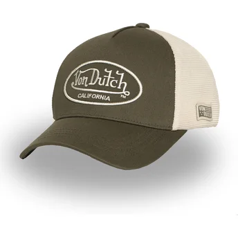 Gorra trucker verde y beige ajustable LOF B32 de Von Dutch