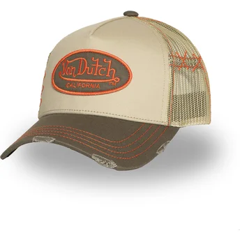 Beige trucker-keps USED 06 från Von Dutch