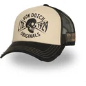 beige-und-schwarze-trucker-kappe-crew28-von-von-dutch