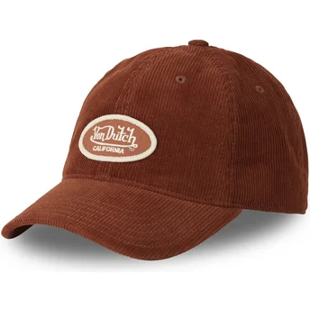 Von Dutch Curved Brim LOG06 Brown Adjustable Cap