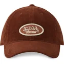 von-dutch-curved-brim-log06-brown-adjustable-cap