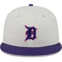 beige-und-violette-anliegende-flat-cap-59fifty-clr-dvlp-der-detroit-tigers-mlb-von-new-era