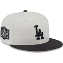 beige-und-schwarze-59fifty-clr-dvlp-fitted-cap-der-los-angeles-dodgers-mlb-von-new-era