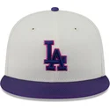 beige-und-violette-anliegende-flat-cap-59fifty-clr-dvlp-der-los-angeles-dodgers-mlb-von-new-era