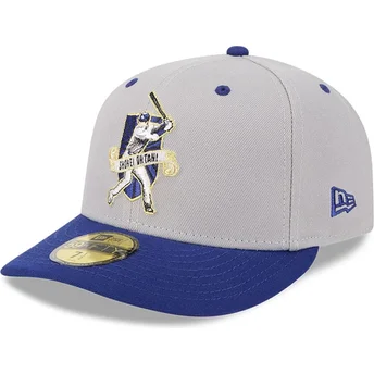 59FIFTY Fitted Cap in Grau und Blau von New Era, Spieler Shohei Ohtani der Los Angeles Dodgers MLB