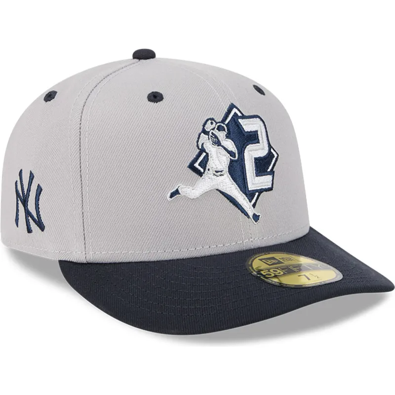 59fifty-new-york-yankees-mlb-derek-jeter-spieler-kappe-grau-und-marineblau-angepasst-von-new-era