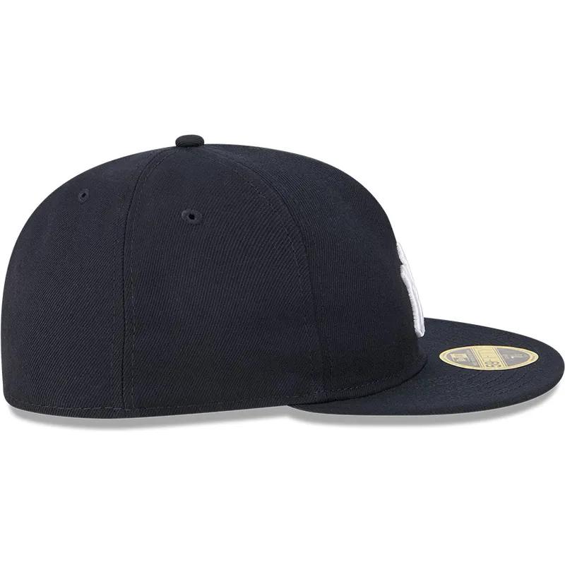 marineblaue-anliegende-flat-cap-59fifty-retro-crown-a-frame-easy-der-new-york-yankees-mlb-von-new-era