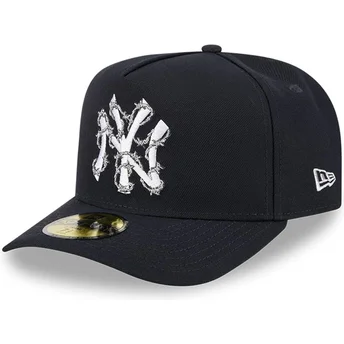 New Era New York Yankees MLB 59FIFTY A Frame Wired Navy Blaue Fitted Kappe