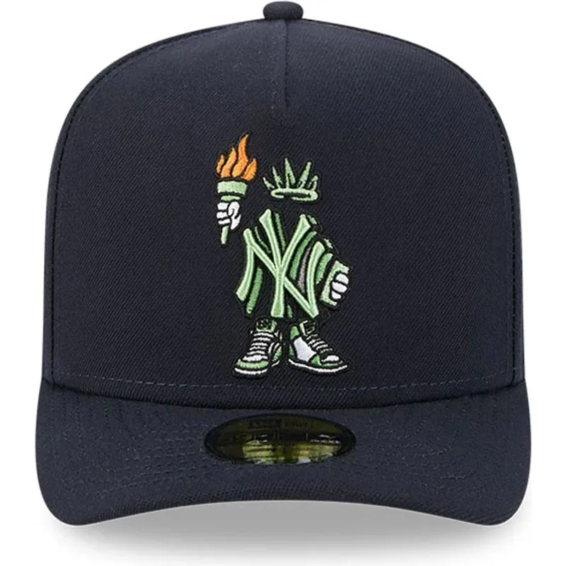 marineblaue-gebogene-verstellbare-59fifty-a-frame-cartoon-kappe-der-new-york-yankees-mlb-von-new-era