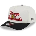 beige-und-schwarze-snapback-kappe-9fifty-a-frame-chainstitch-der-chicago-blackhawks-nhl-von-new-era