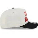 beige-und-schwarze-gebogene-snapback-kappe-9fifty-a-frame-chainstitch-der-chicago-blackhawks-nhl-von-new-era