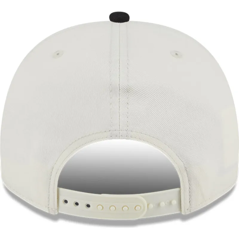 beige-und-schwarze-gebogene-snapback-kappe-9fifty-a-frame-chainstitch-der-pittsburgh-penguins-nhl-von-new-era