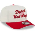 beige-rote-snapback-kappe-9fifty-a-frame-chainstitch-der-detroit-red-wings-nhl-von-new-era