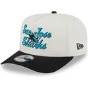san-jose-sharks-nhl-9fifty-a-frame-chainstitch-snapback-kappe-beige-und-schwarz-von-new-era